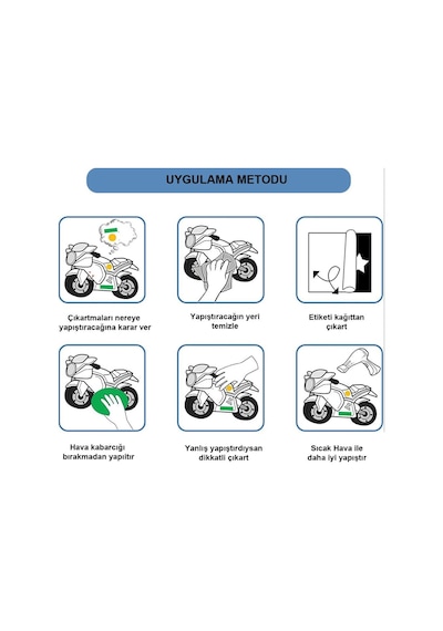 Araba, Motosiklet, Bisiklet, Kask Sponsor Sticker Seti, Çıkartma Etiketi A8032 Model Siyah