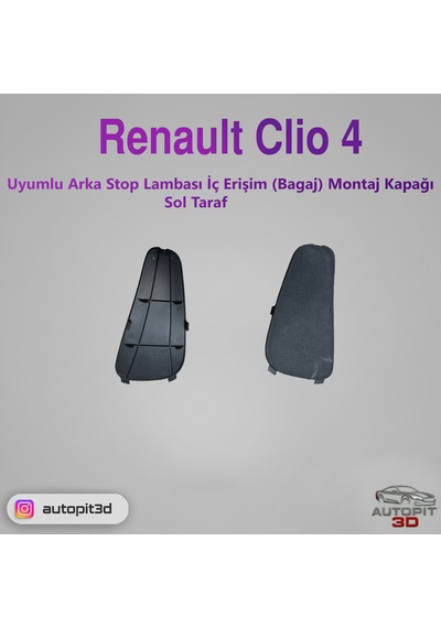 Renault Clio 4 Uyumlu Sol Arka Stop Lambası İç Erişim Bagaj Montaj Kapağı