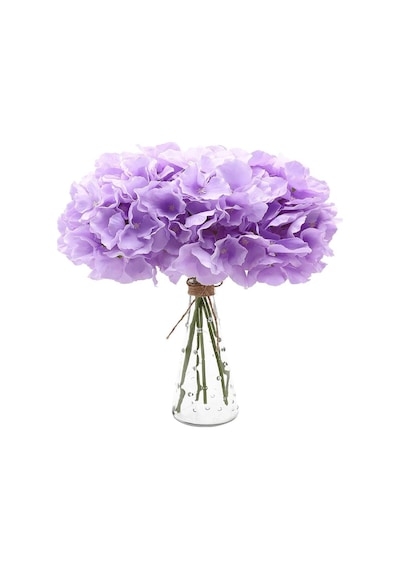 Yapay Çiçek Ortanca Çiçeği Demeti 43 Cm Açık Lila