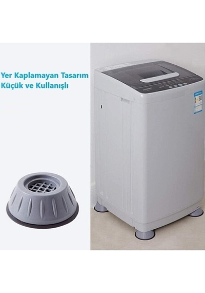 3 Set 12 Adet Gürültü Engelleyici Kaymaz Titreşim Önleyici Kauçuk Ayak Çamaşır Makinesi Stoper Gri Diğer