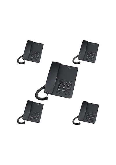 5 Adet Siyah Karel TM140 Masaüstü Ofis Telefon Seti