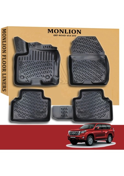 Toyota Land Cruiser Prado J150 2009-2023 İçin Paspas,3d Havuzlu,1. Ve 2. Sıra Ve Arka ,siyah