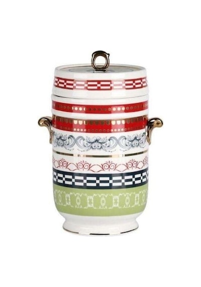 Lucky Art Lancelot Bone Kulplu Kavanoz 18cm Kırmızı