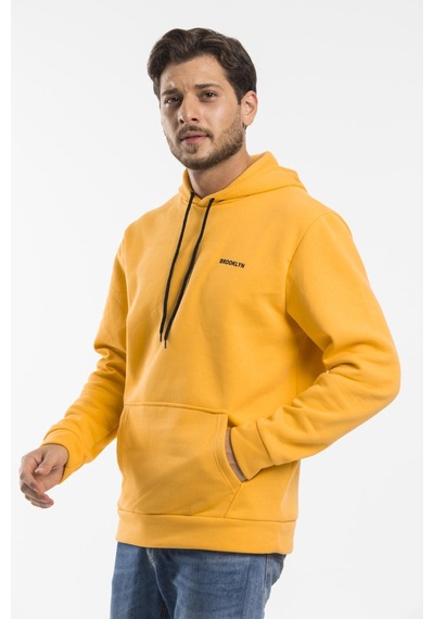 Süperlife Kapşonlu Uzun Kollu Baskılı Dar Kalıp İnce Erkek Sweatshirt Spr 2019k61 Haki
