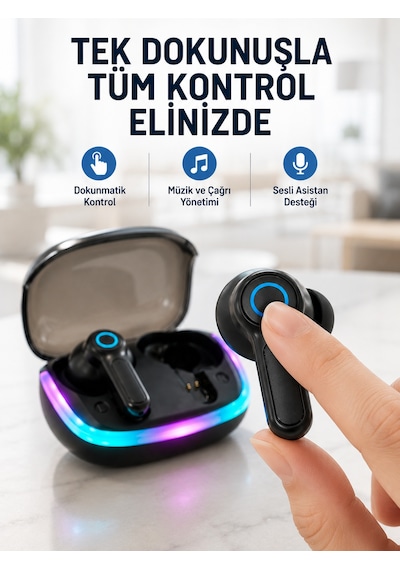 5 4 Quad Enc Rgb Şarj Hd Ses Bluetooth Kulaklık