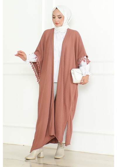 Balca Oversize Triko Panço 1195 - Gül Kurusu Gülkurusu