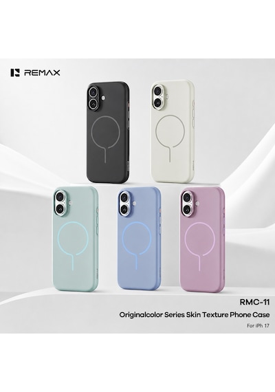 Remax  Apple iPhone 17 Magsafe Uyumlu Metal Tuşlu Premium Kılıf Rmc-11 Siyah