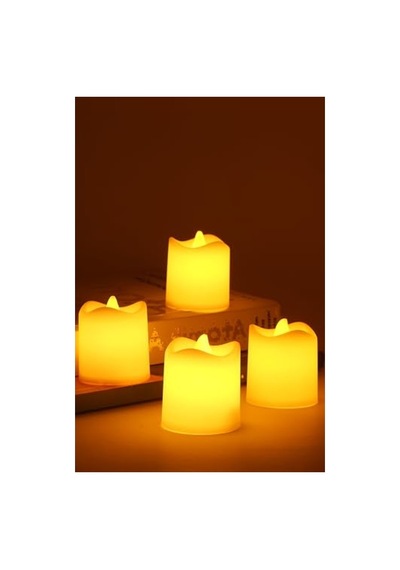 Mini Led Mum Seti, Pilli Ve Dumansız Alevli Dekoratif Işıklar 10c