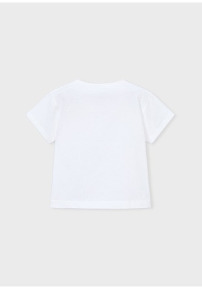 Mayoral Kız Çocuk Örgü Detaylı Tshirt Beyaz
