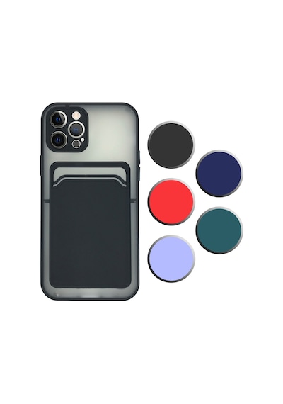 Fitcase Apple Uyumlu iPhone 12 Pro Kilif Cardy Kartlik Cepli Mat Kapak 514448012