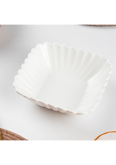 Porsima 1750n Porselen Kase Kare Desenli Derin Salata Kase 16cm