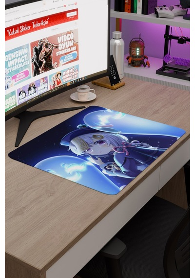 Qiqi Genshin Impact Anime Gacha V1 - 48x40 Xl Gaming Mouse Pad Fare Altlığı