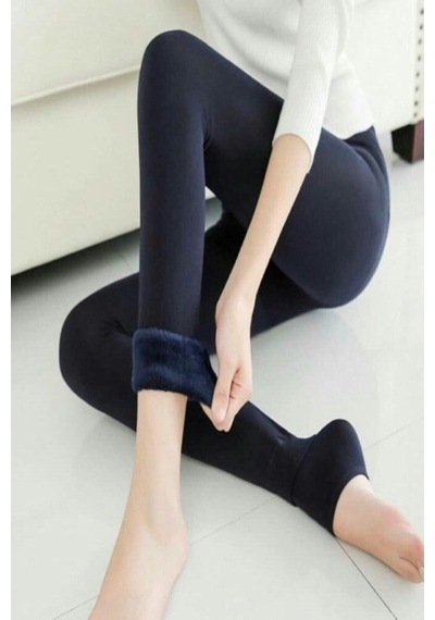 Bonbonetti Chocolate Baby & Kids Kadın Thermal Peluş Tayt Meg Fit 3449 SiYAH
