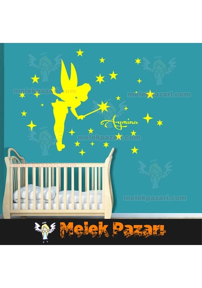 İsim Yazılabilir Yıldızlar Ve Peri Çocuk Odası Duvar Sticker