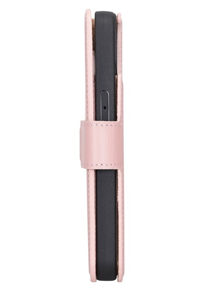 Bouletta Apple İphone 13 Uyumlu Deri Cüzdanlı Kılıf Nu2 Pembe