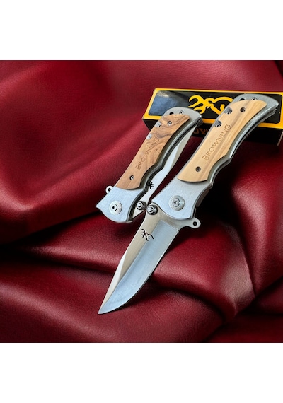 Browning Kahve Mm16 Kamp Çakı Kahverengi
