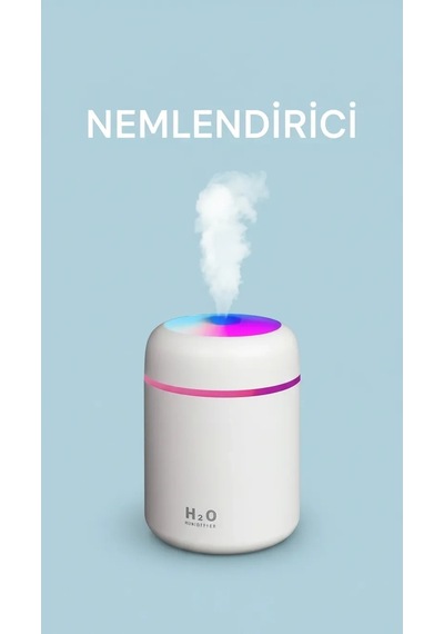 Sessiz Ultrasonik Hava Nemlendirici 220ml Buhar Makinesi Gece Lambalı Usb Ofis Ev Tipi