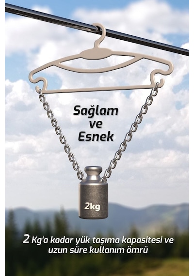 Morpanya Flair 12 Adet Etek Pantolon Eşarp Kıyafet Konfeksiyon Elbise Ask Mavi