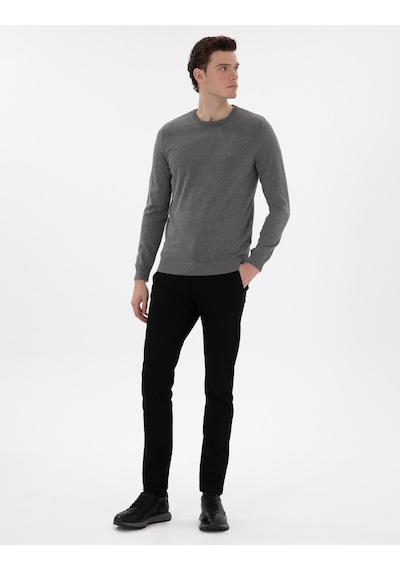 Pierre Cardin Erkek Gri Melanj Kazak /triko 50296575-vr086 Gri Melanj