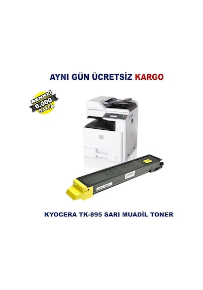 Tk-895 / Kyocera Ecosys Fs-C8020 Sarı Uyumlu Toner 6.000 Sf
