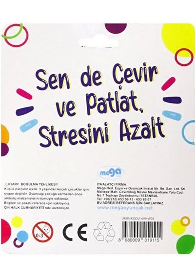 Pop İt Renkli Çarkı