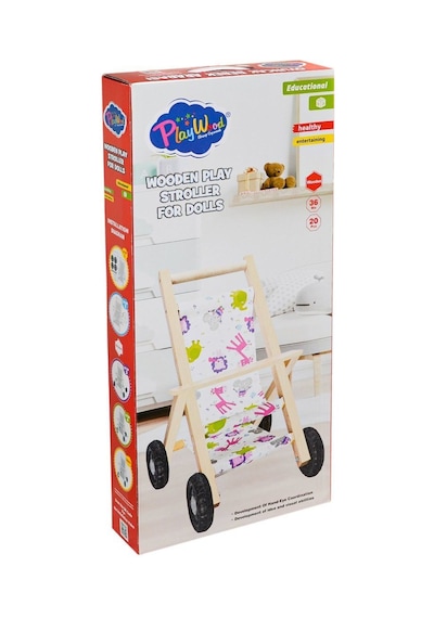 Ony-386 Ahşap Oyuncak Bebek Arabası -onyıl - Wugt-891725 1 Adet
