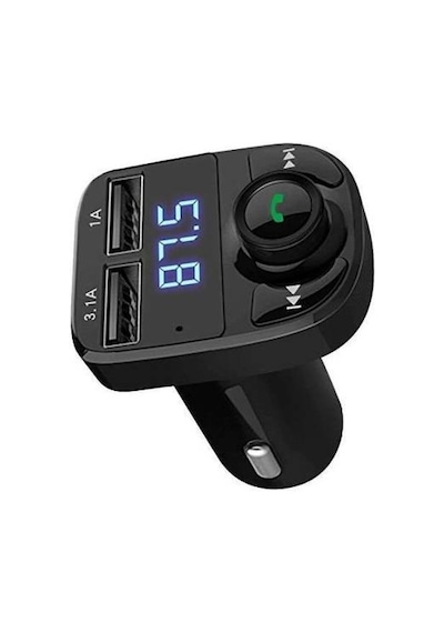 Carx8 Fm Transmitter Bluetooth Araç Kiti Usb Girişli 4.1 Micro Sd