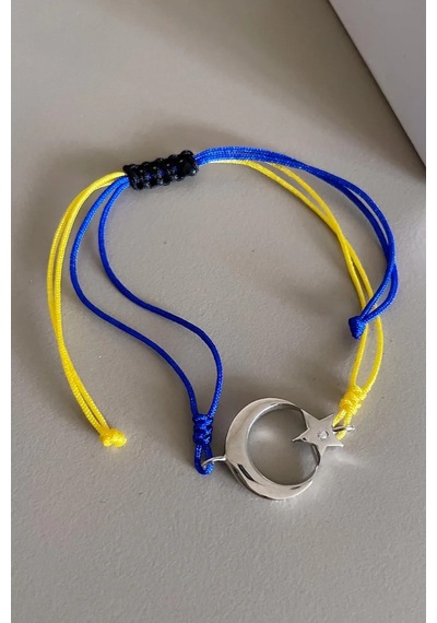 Ay Yıldızlı Taraftar Bileklik Unisex Bbb24 Beyaz - Kırmızı