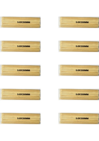 Ahşap Bambu Sivri Uçlu Patates Kızartma Çubuğu Çöp Şiş - Boy:35 Cm./en:5 Mm. -100 Adetlik 10 Paket