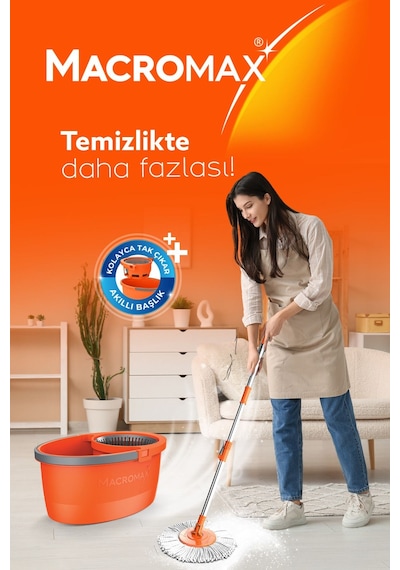 Faster Yeni Nesil Otomatik Temizlik Seti Pratik Kolay Sıkma Döner Başlık