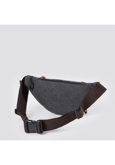 Ççs 31517 Sport Kanvas Bel Çantası Siyah Siyah