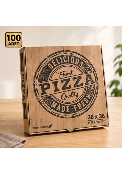 Pizza Kutusu 36 X 36 Cm 100 Adet Karton Pizza Paketleme Kutusu