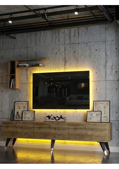 Karnaval Ledli Tv Ünitesi - Ceviz - Pl8020-2