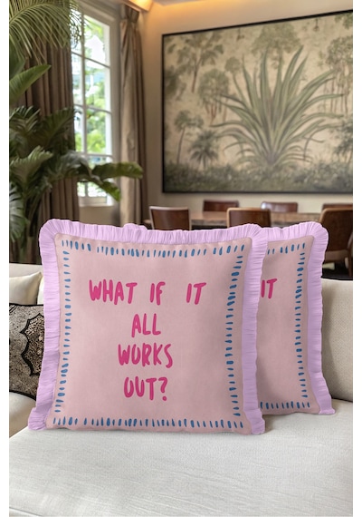 Pop Art Motto Yazılı Saçaklı Yastık Kılıfı - Eğlenceli Genç Odası Pembe Krem Püsküllü Kırlent Kılıfı Yalın Düş Opal Pop Art Motto Yazılı Saçaklı Yastık Kılıfı - Eğlenceli Genç Odası Pembe Krem Püsküllü Kırlent Kılıfı Yalın Düş Opal