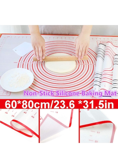 Silikon Hamur Açma Matı - Silipat Büyük Boy 60X80 Cm