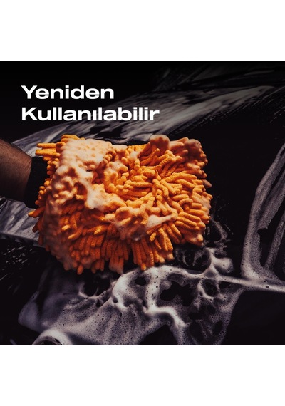 Premium Mikrofiber Oto Yıkama Eldiveni - Çift Taraflı Şönil Dokulu, Çizmez Ve Ultra Emici Araç