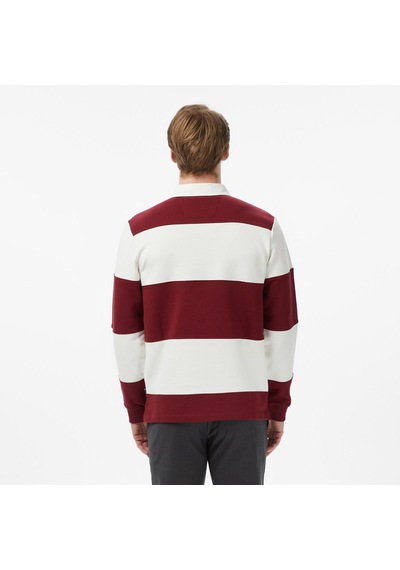 Nautica Erkek Bordo Regular Fit Uzun Kollu Çizgili Polo Yaka T-shirtçizgilik65373t