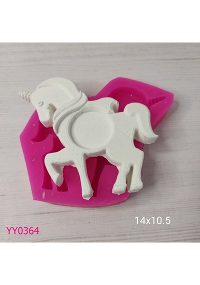 Yy0364 Unicorn Ortası Yuvarlak Çerçeve Silikon Kalıp