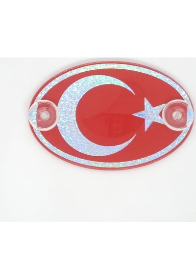 Ay Yıldız Vantuzlu Oval Dekor Pleksi Plaka Özel Aynalı Yazı