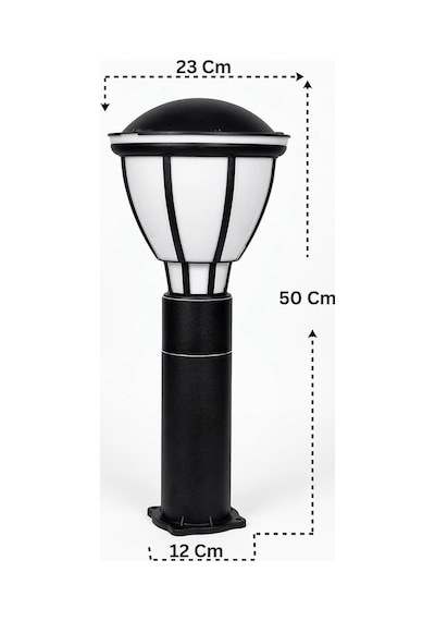 Kupa Serisi Set Üstü 50 Cm Bahçe Aydınlatma Lambası - E27 Duy, Ip54 Zita Dış Mekan Armatürü - Kırılmaz Ve Yan Diğer
