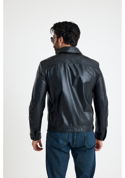 Franko Armondi Jean Model Reguler Erkek Deri Ceket E20-k-899-y Siyah
