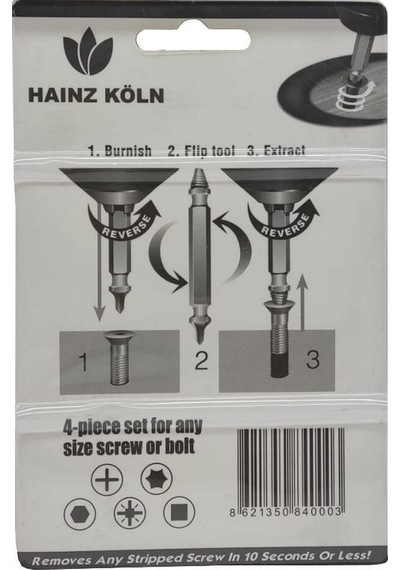 Hainz Köln Hasarlı Vida Açma 4 Parça