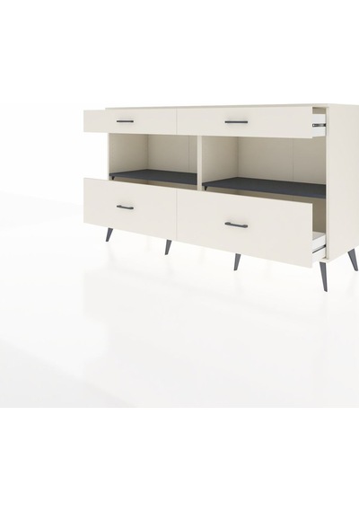 Hyperion Konsol 2 Raflı 4 Çekmeceli 176x44x99 Aytaşı-antrasit/ay Aytaşı-antrasit/aytaşı