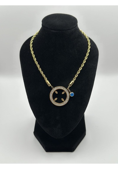 Arnes Jewelry Çelik Çeyrek Altın Takılabilen Kolye Ar157nes Gold