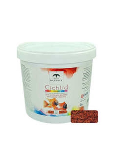 White Balance Cichlid Colour Balık Yemi 3 Kg Kova