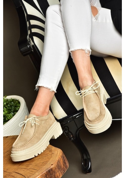 Fox Shoes R294783002 Ten Süet Kadın Ayakkabı 001