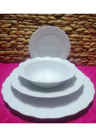 Porland Porselen Frııly 24 Parça 6 Kişilik Yemek Takımı