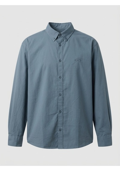 Respire Erkek Dokulu Dolgun Oversize Gömlek Bebe Mavi
