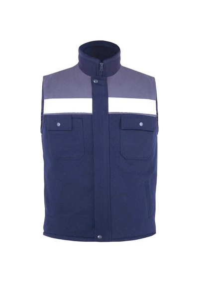 My Form Winto 7/7 Gabardin Kapitoneli Kışlık Yelek-lacıvert Grı Lacivert - Gri