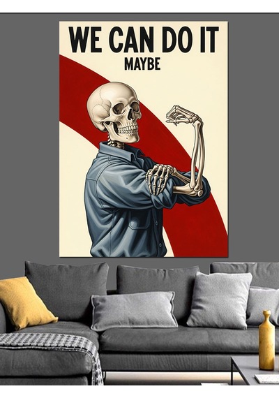 Ahşap Tablo Yapabiliriz Pop Art Slogan
